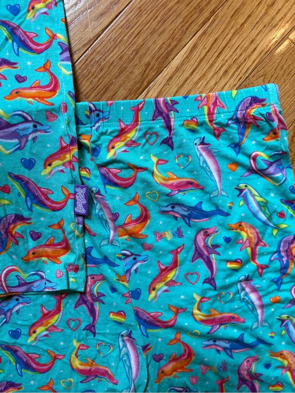 NWOT Posh Peanut Lisa Frank Dolphin Pajamas shorts set - Picture 3 of 5